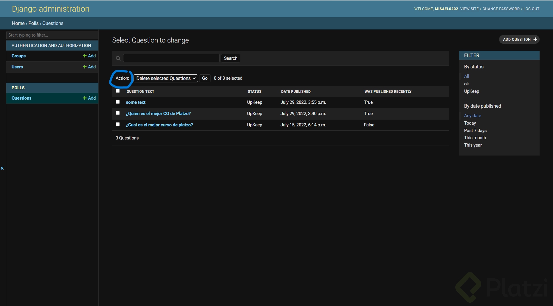 Mejorando El Admin Change List Platzi